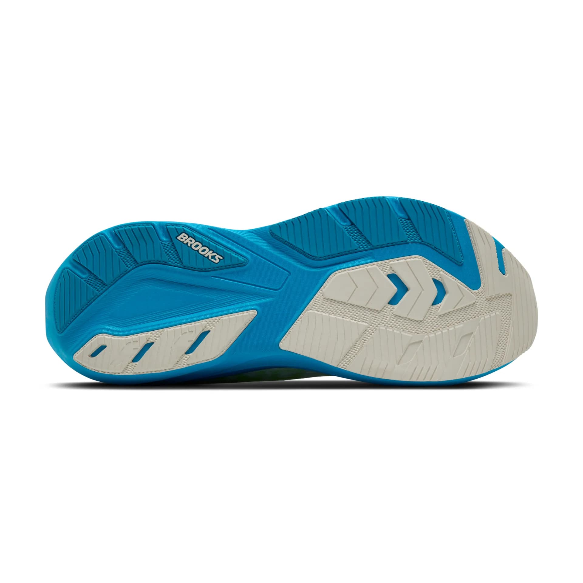 Brooks Herrenlaufschuhe Ghost AMP, White/Blue/Paradise Green – Bild 