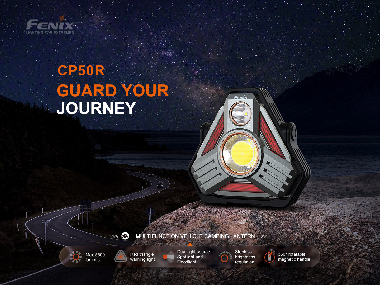 Fenix CP50R multifunktionale Fahrzeug & Camping Laterne, 5500 Lumen – Bild 