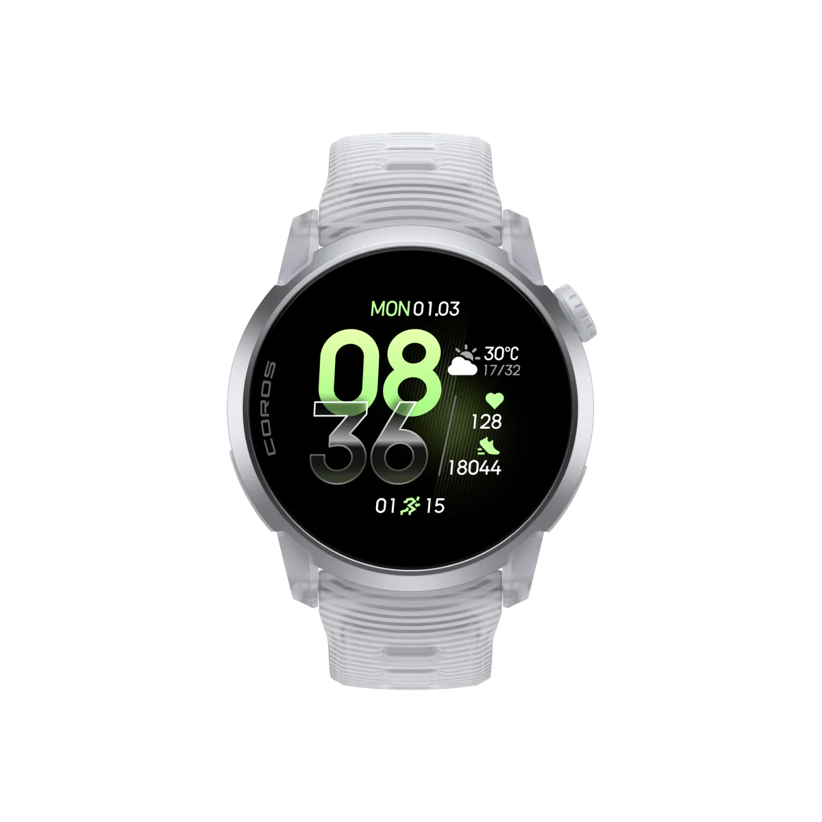 Coros Sportuhr Pace 4, Silikonarmband, Cloud White – Bild 