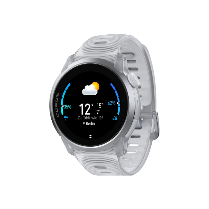 Coros Sportuhr Pace 4, Silikonarmband, Cloud White