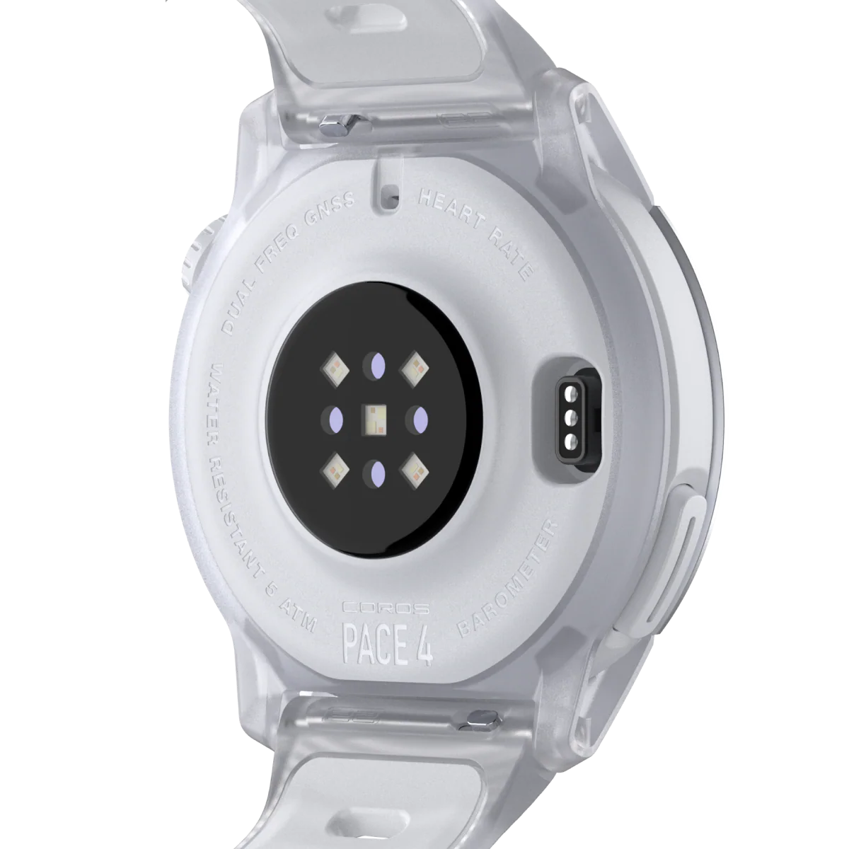 Coros Sportuhr Pace 4, Silikonarmband, Cloud White – Bild 