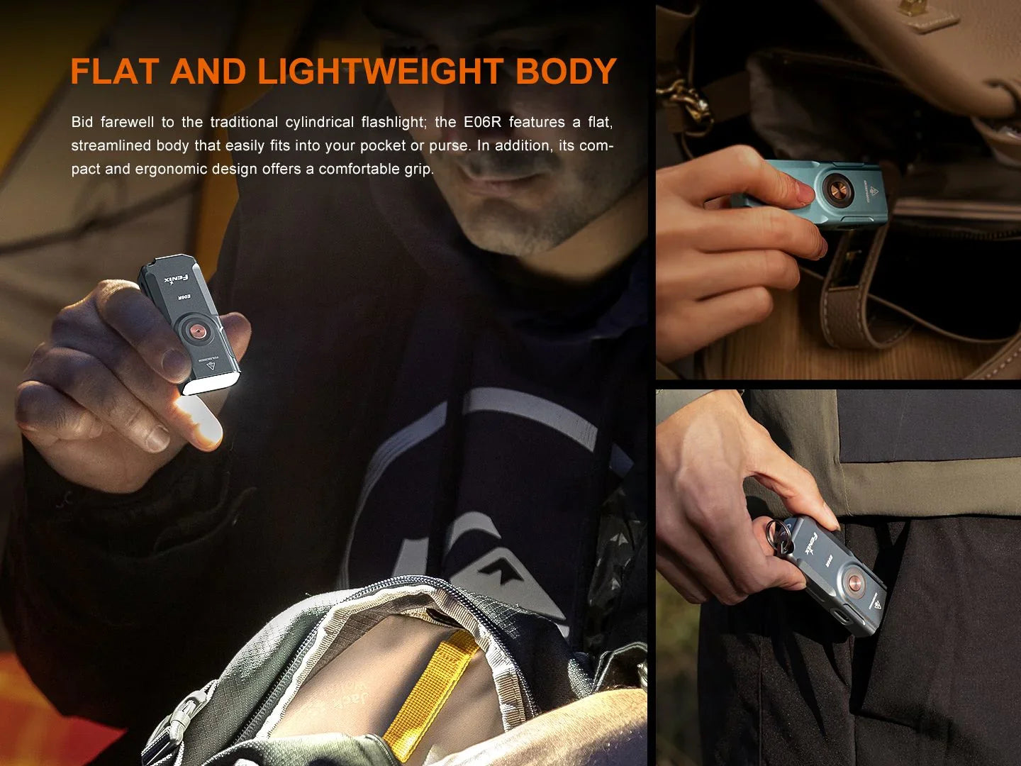 Fenix E06R vereint Weißlicht, UV-Licht und Laserpointer, 700 Lumen – Bild 