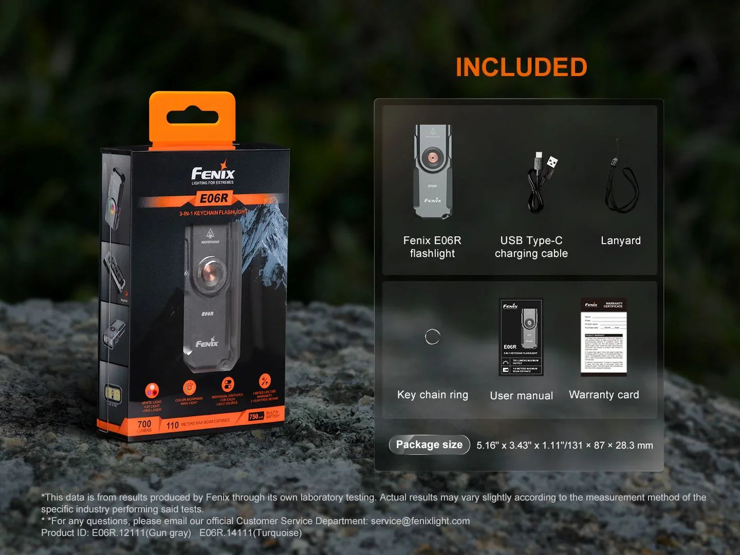 Fenix E06R vereint Weißlicht, UV-Licht und Laserpointer, 700 Lumen – Bild 