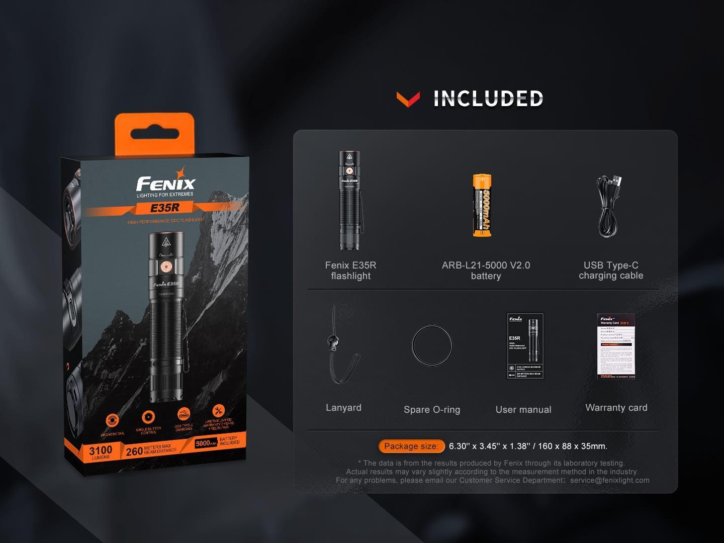 Fenix E35R High-Performance EDC-Taschenlampe, 3100 Lumen – Bild 