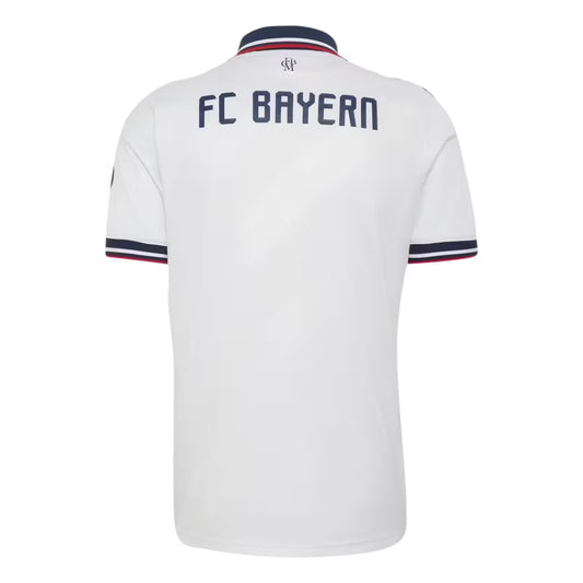 FC Bayern München Herrenfußballshirt Auswärtstrikot 26/27 – Rückansicht – weiß / S