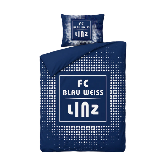 FC Blau-Weiß Linz Bettwäsche – Fan-Bettwäsche mit Kissenbezug und Deckenbezug – blau / ONE SIZE