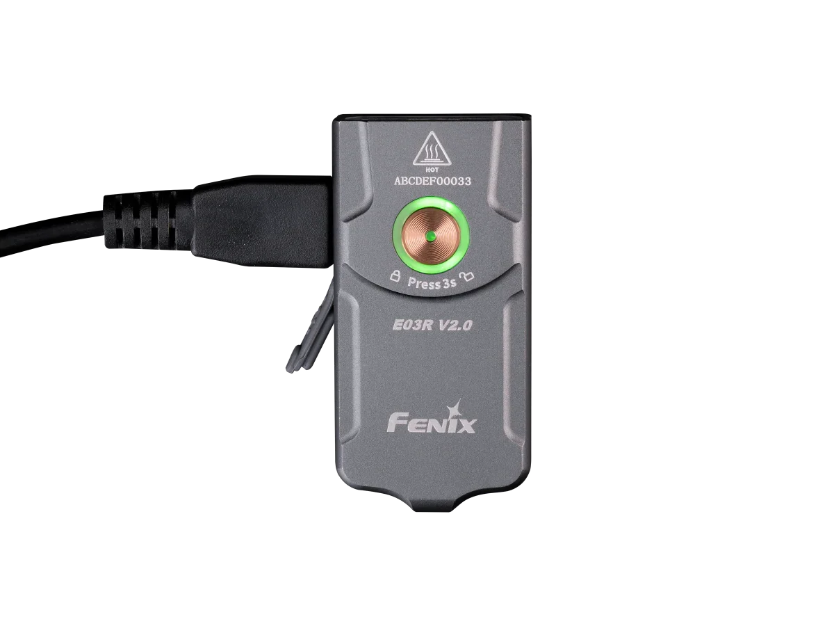 Fenix E03R V2.0 Schlüsselanhänger-Taschenlampe aus Metall, 500 Lumen – Bild 