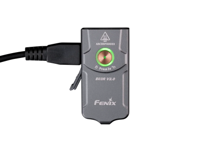 Fenix E03R V2.0 Schlüsselanhänger-Taschenlampe aus Metall, 500 Lumen