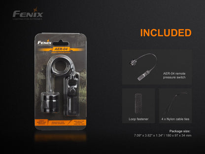 Fenix AER-04 – Taktischer Kabelschalter kompatibel für TK22 V2.0, TK22 UE, TK30, HT18