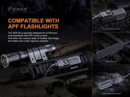 Fenix AER-05 – Taktischer Kabelschalter kompatibel für TK16 V2.0 und HT18R