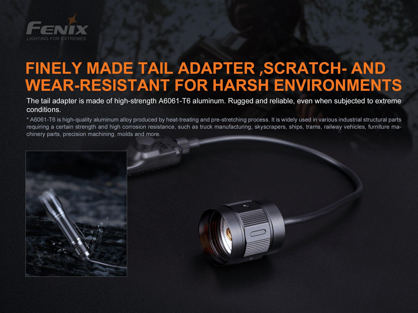 Fenix AER-05 – Taktischer Kabelschalter kompatibel für TK16 V2.0 und HT18R