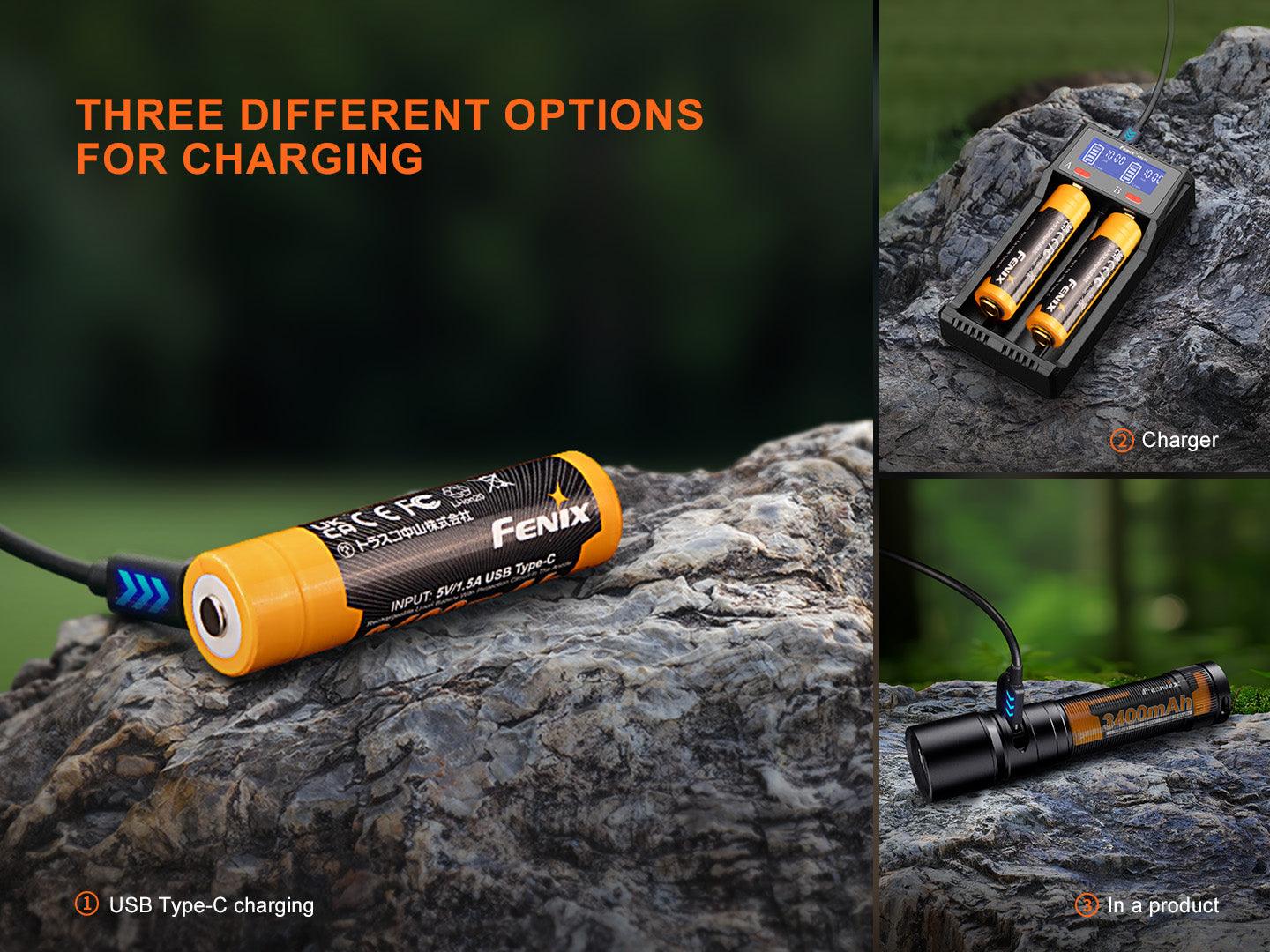 Fenix ARB-L18-3400U V3.0 - USB-Akku 18650 (3400 mAh, Version 3.0) – Bild 