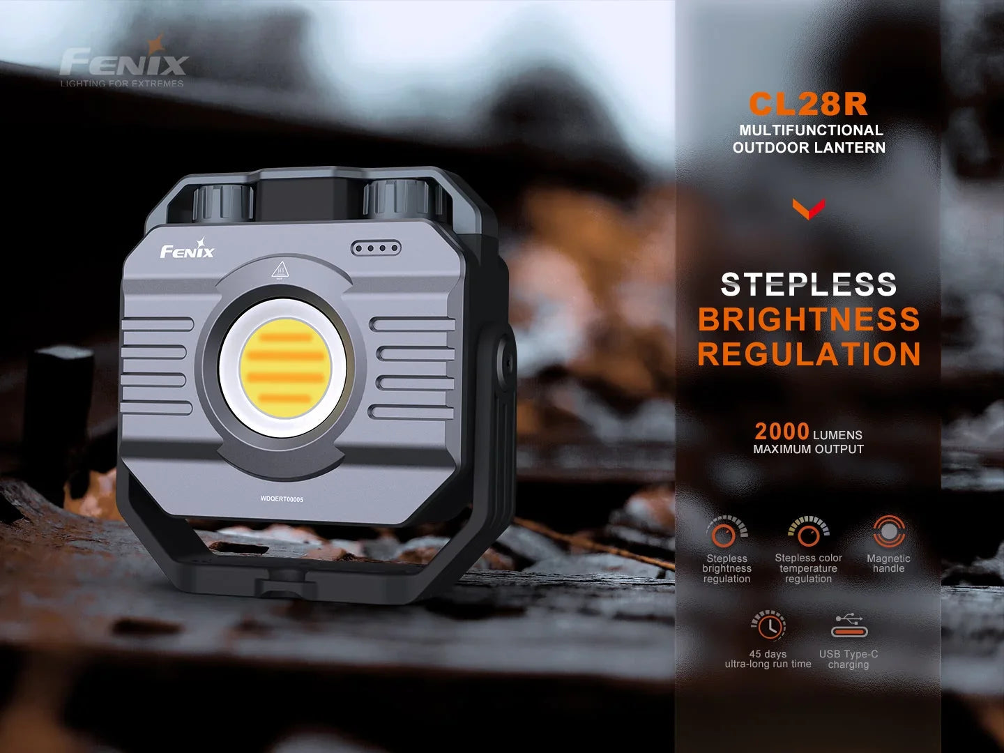Fenix CL28R multifunktionale Outdoor-Laterne mit Powerbank-Funktion, 2000 Lumen