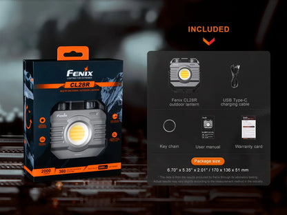 Fenix CL28R multifunktionale Outdoor-Laterne mit Powerbank-Funktion, 2000 Lumen