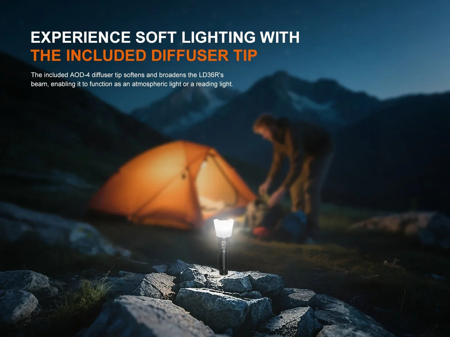 Fenix LD36R leistungsstarke Taschenlampe mit verschiedenen Lichtquellen, 3600 Lumen