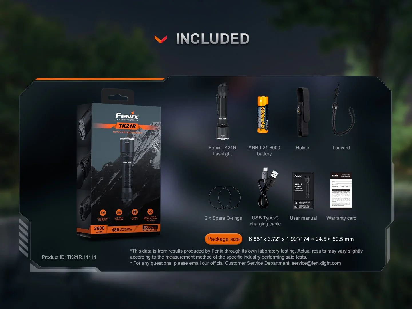 Fenix TK21R Taktische Taschenlampe für Militär- und Dienst, 3600 Lumen – Bild 