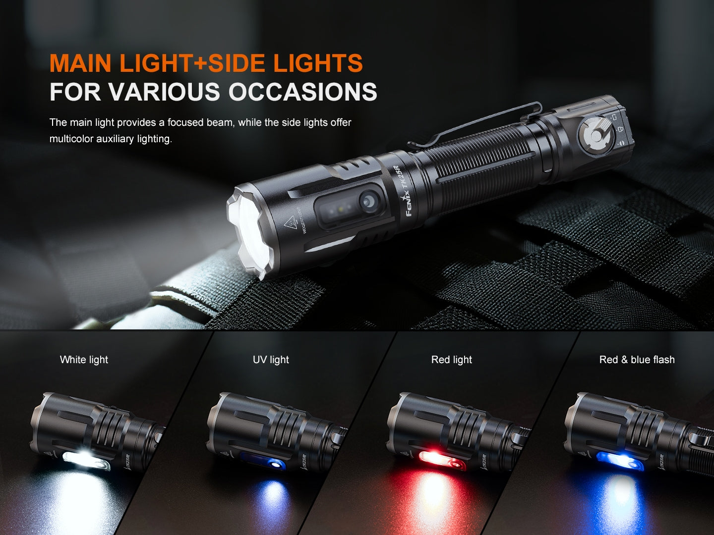 Fenix TK25R Multifunktionale Taschenlampe für Polizei und Dienst, 3600 Lumen