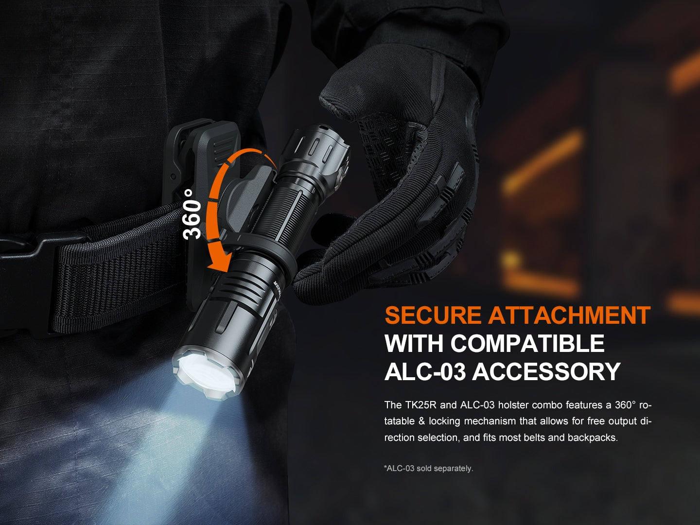 Fenix TK25R Multifunktionale Taschenlampe für Polizei und Dienst, 3600 Lumen – Bild 