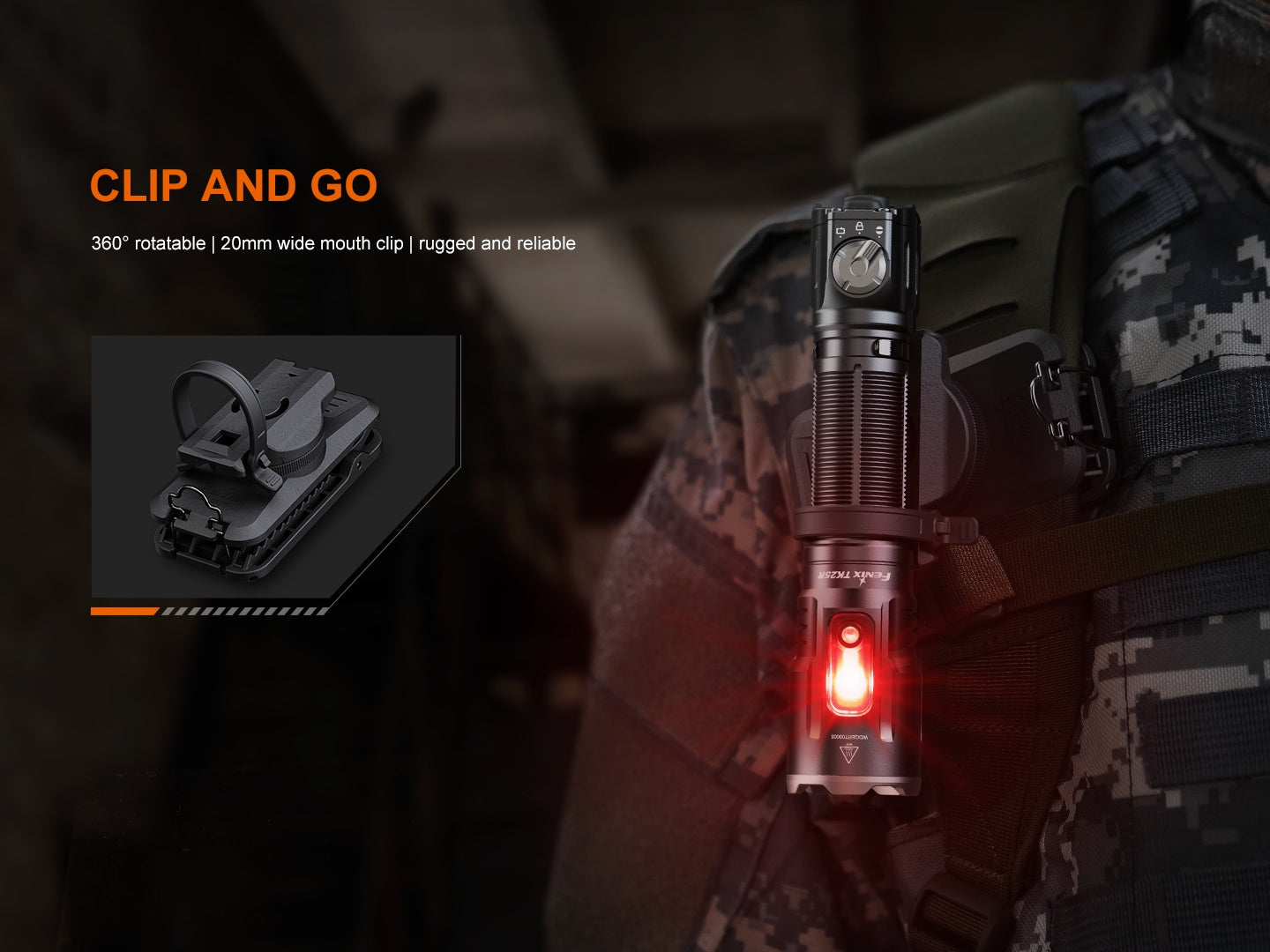 Fenix TK25R Multifunktionale Taschenlampe für Polizei und Dienst, 3600 Lumen