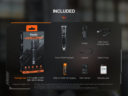 Fenix TK25R Multifunktionale Taschenlampe für Polizei und Dienst, 3600 Lumen