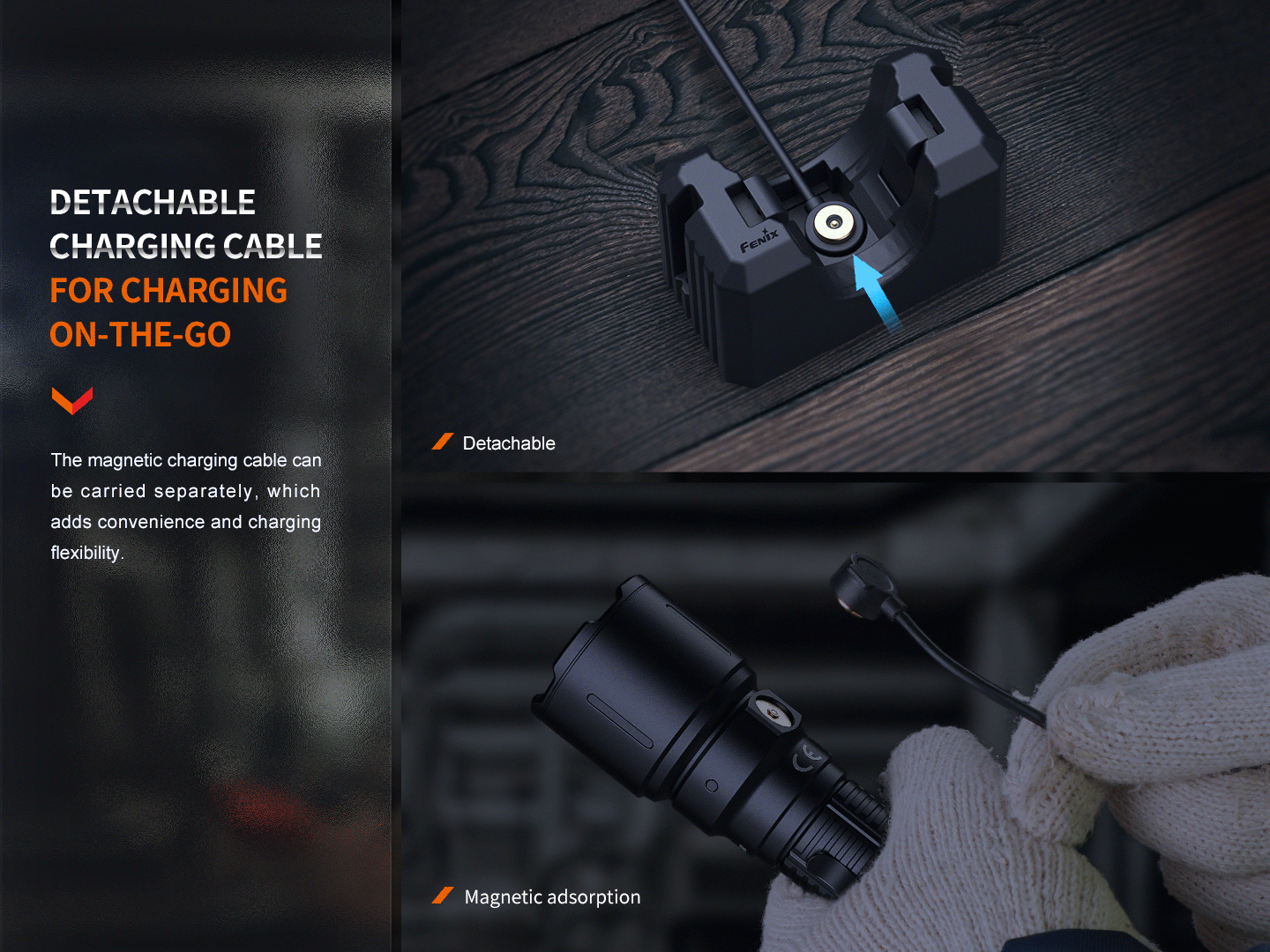 Fenix WF26R High-Performance Taschenlampe mit Ladehalterung, 3000 Lumen – Bild 