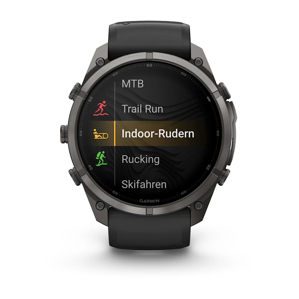 Garmin Fēnix® 9 Pro – inReach®, 51mm Carbongrau DLC Titan mit Silikon-Armband Schwarz/Kieselgrau