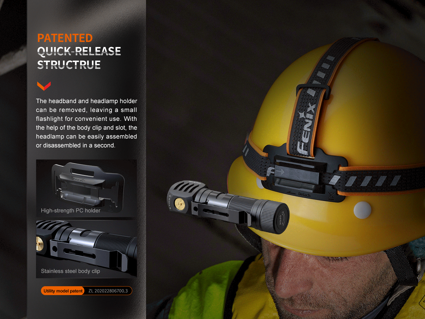 Fenix HM61R V2.0 Leistungsstarke Stirnlampe sowie Mini Taschenlampe mit Rotlicht, 1600 Lumen