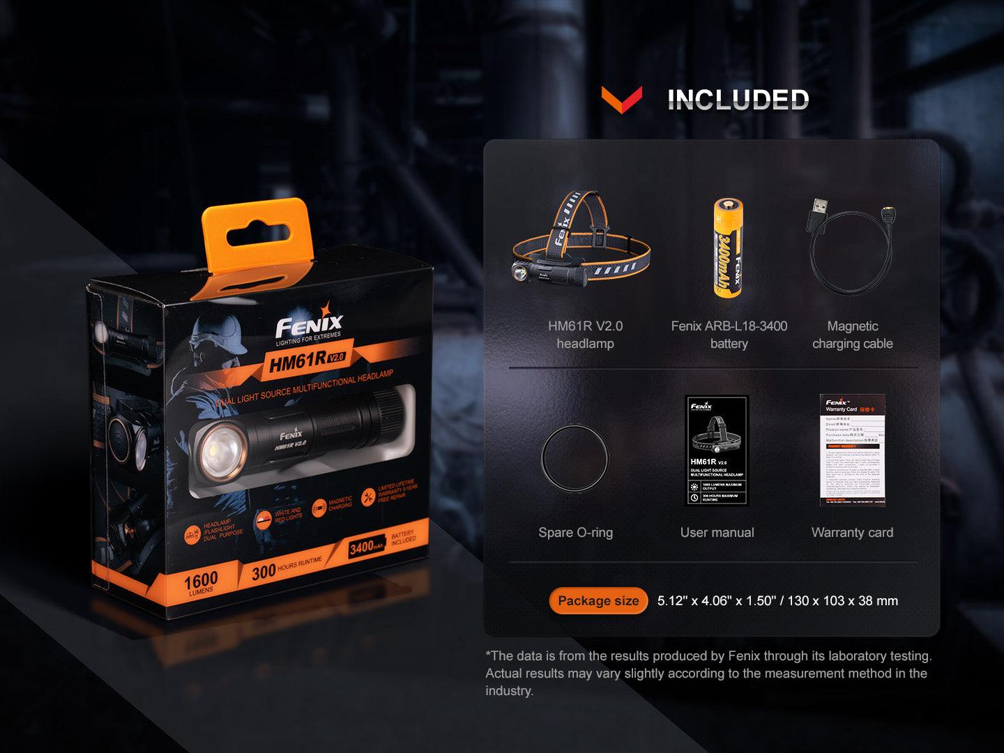 Fenix HM61R V2.0 Leistungsstarke Stirnlampe sowie Mini Taschenlampe mit Rotlicht, 1600 Lumen – Bild 