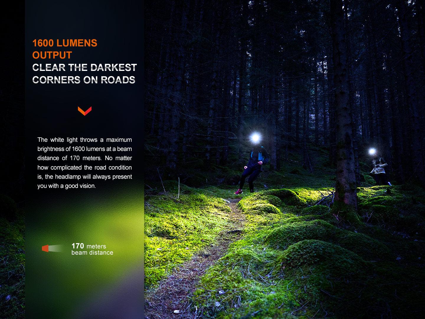Fenix HM65R-T V2.0 Leichte Magnesium-Stirnlampe für Trailrunning, Skitouren 1600 Lumen – Bild 