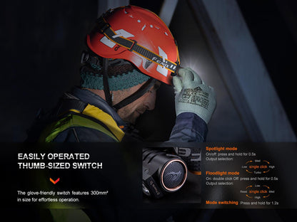 Fenix HM71R High-Performance Industrie Stirnlampe, 2700 Lumen