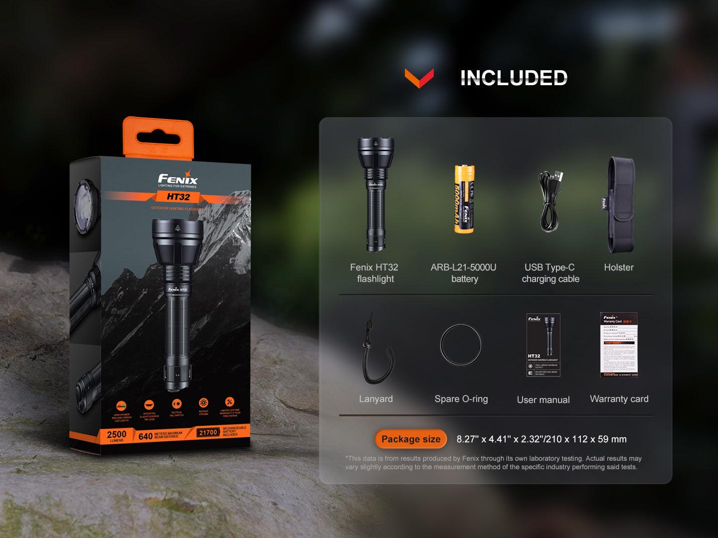 Fenix HT32 Outdoor Jagd-Taschenlampe, 2500 Lumen – Bild 