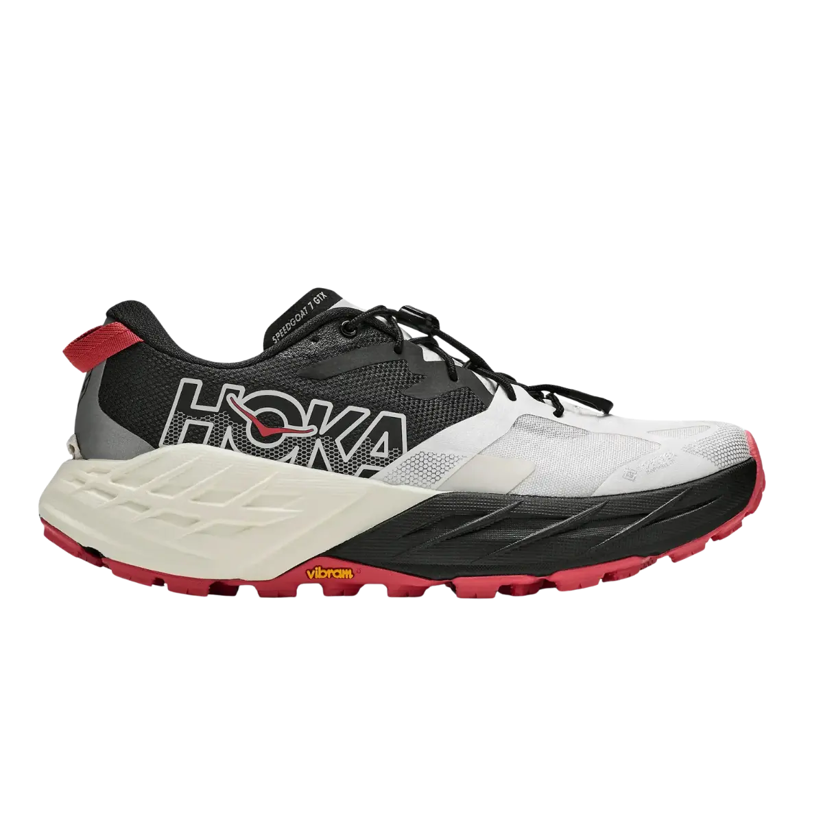Hoka Damenlaufschuhe Speedgoat 7 GTX,  alabaster / black