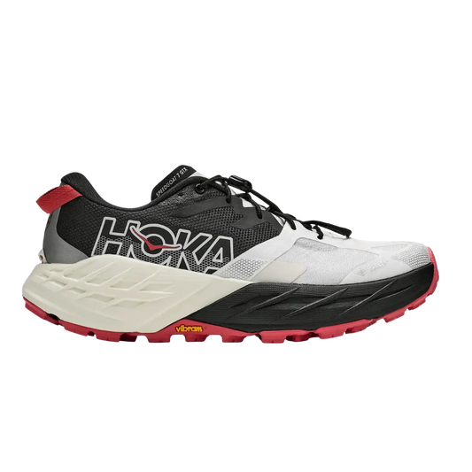 Hoka Damenlaufschuhe Speedgoat 7 GTX,  alabaster / black – schwarzweiß / 38 2/3