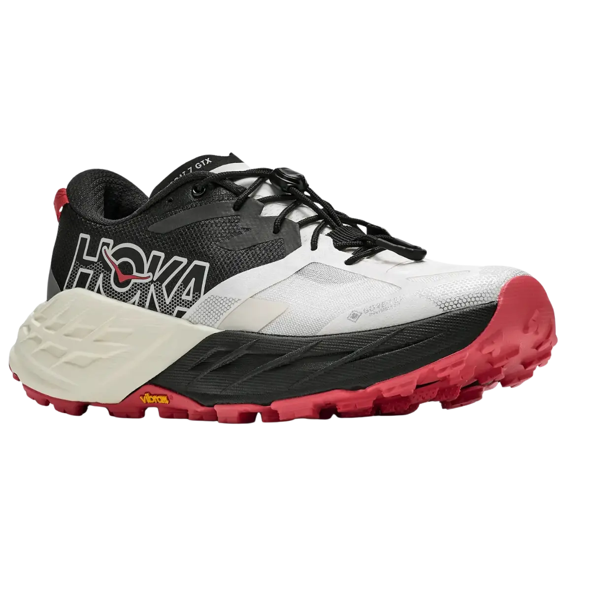 Hoka Damenlaufschuhe Speedgoat 7 GTX,  alabaster / black – Bild 