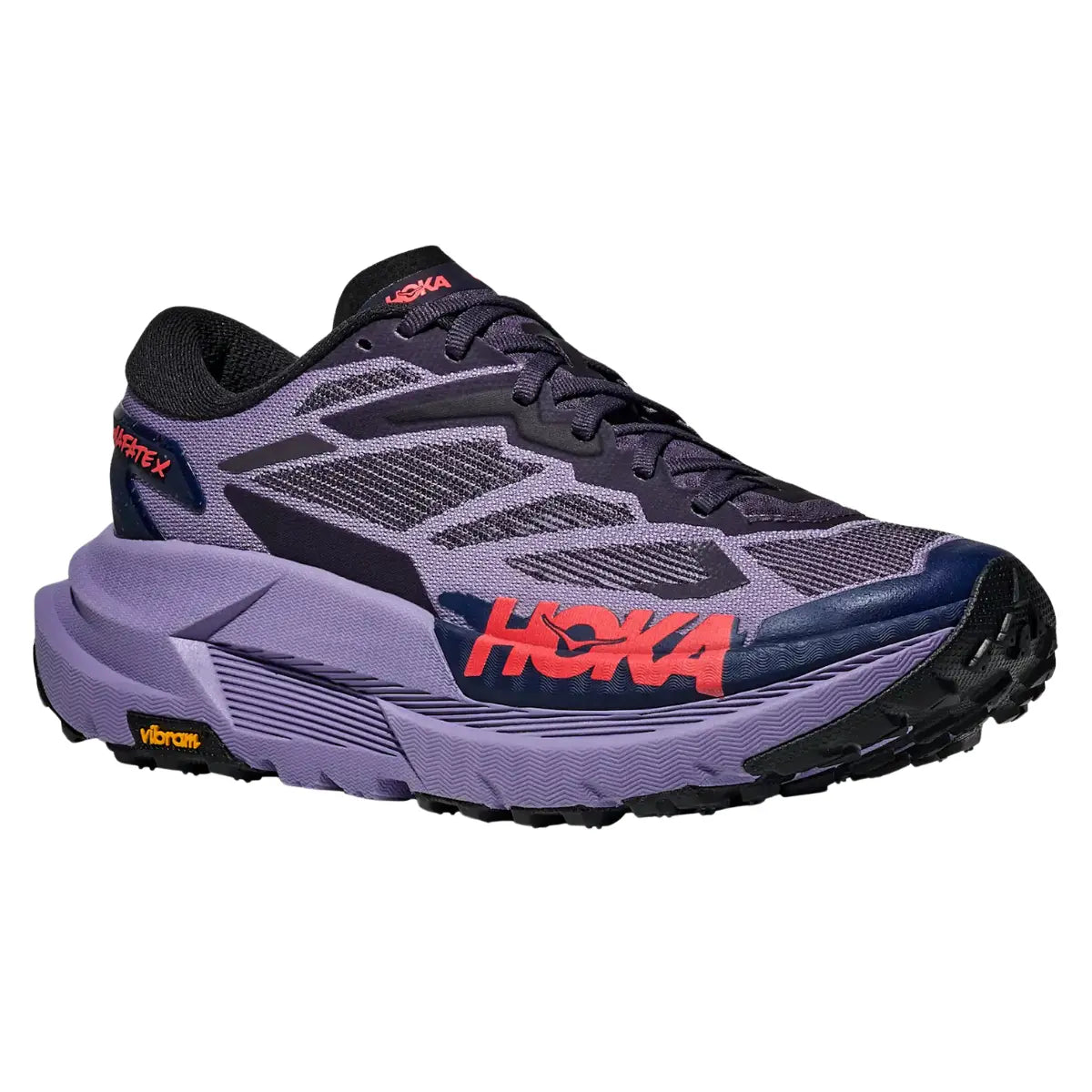 Hoka Damenlaufschuhe Mafate X, berry jam / squid ink