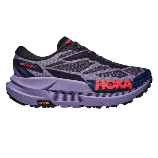 Hoka Damenlaufschuhe Mafate X, berry jam / squid ink Größe 40 – lila / 40
