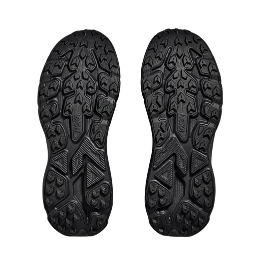 Hoka Herrenlaufschuhe Challenger 8 GTX, black / carbon black – Rückansicht – schwarz / 44 2/3