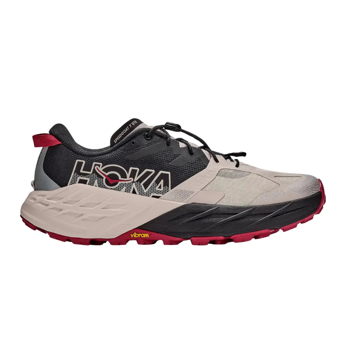 Hoka Herrenlaufschuhe Speedgoat 7 GTX,  black / river rock grey – Bild 