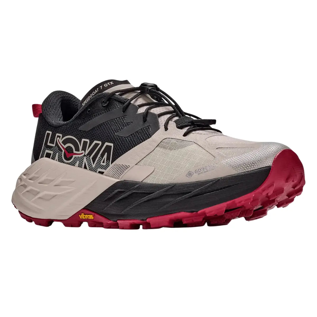 Hoka Herrenlaufschuhe Speedgoat 7 GTX,  black / river rock grey – Bild 