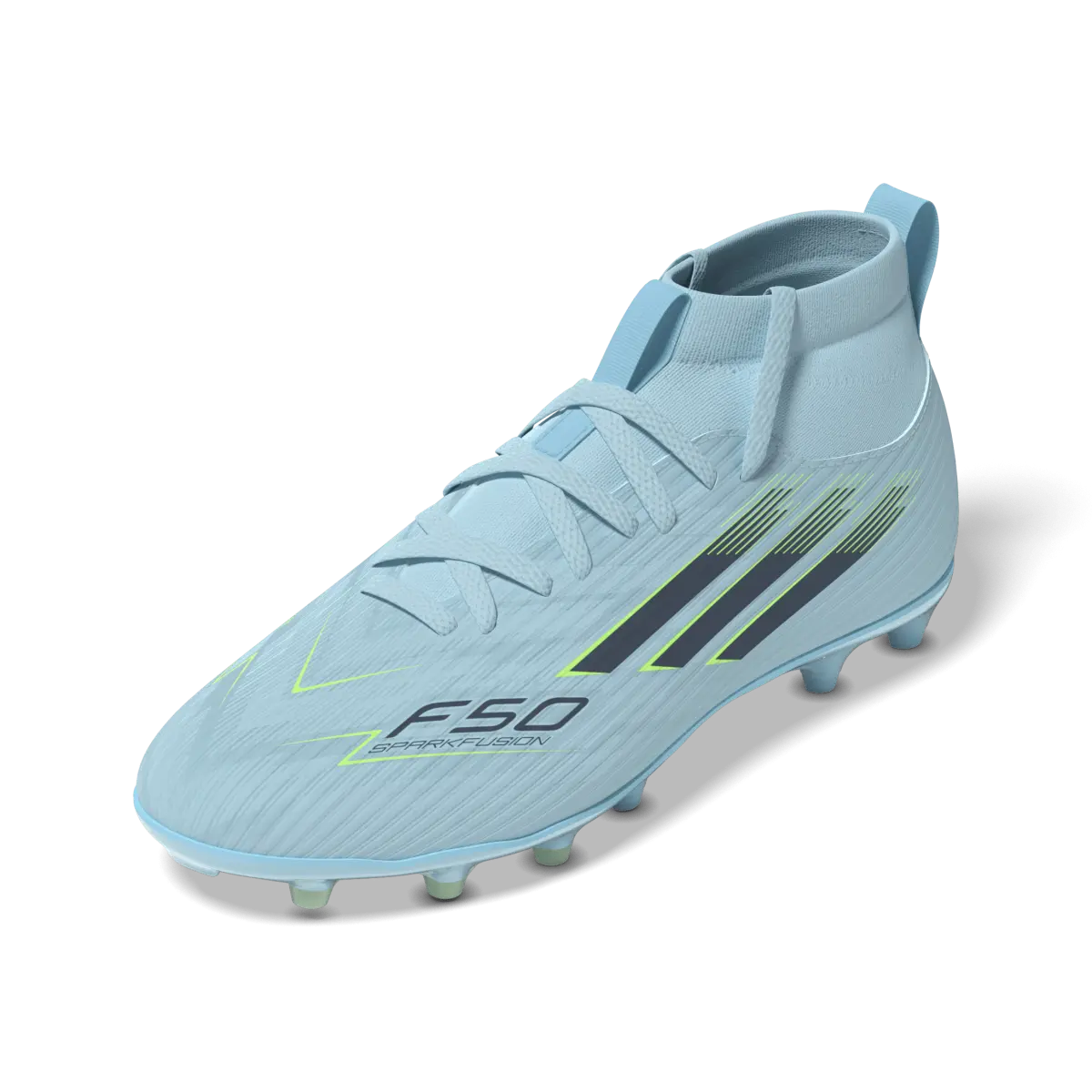Adidas Kinderfußballschuhe F50 Sparkfusion League FG, halbhohe Fußballschuhe für feste Böden und Kunstrasen mit Sprintplate Fusion - machsport – Bild 