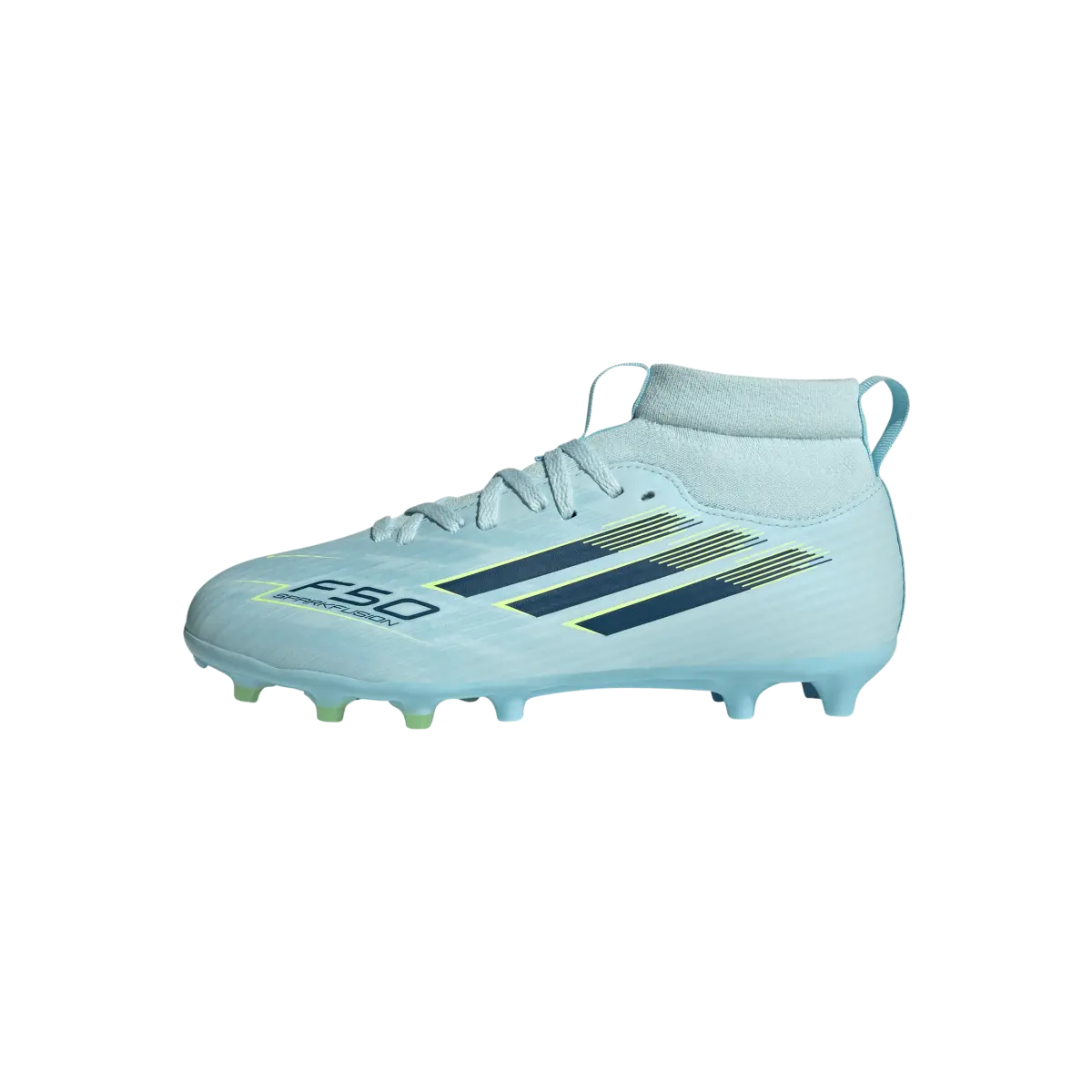 Adidas Kinderfußballschuhe F50 Sparkfusion League FG, halbhohe Fußballschuhe für feste Böden und Kunstrasen mit Sprintplate Fusion - machsport