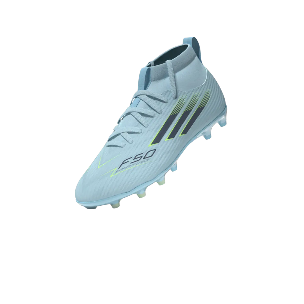 Adidas Kinderfußballschuhe F50 Sparkfusion League FG, halbhohe Fußballschuhe für feste Böden und Kunstrasen mit Sprintplate Fusion - machsport