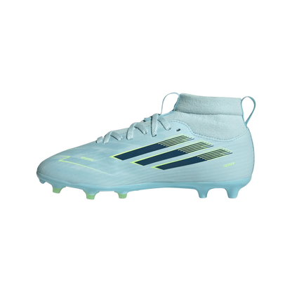 Adidas Kinderfußballschuhe F50 Sparkfusion League FG, halbhohe Fußballschuhe für feste Böden und Kunstrasen mit Sprintplate Fusion - machsport