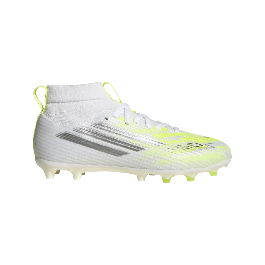Adidas Kinderfußballschuhe F50 Sparkfusion League FG, halbhohe Fußballschuhe für feste Böden und Kunstrasen mit Sprintplate Fusion - machsport