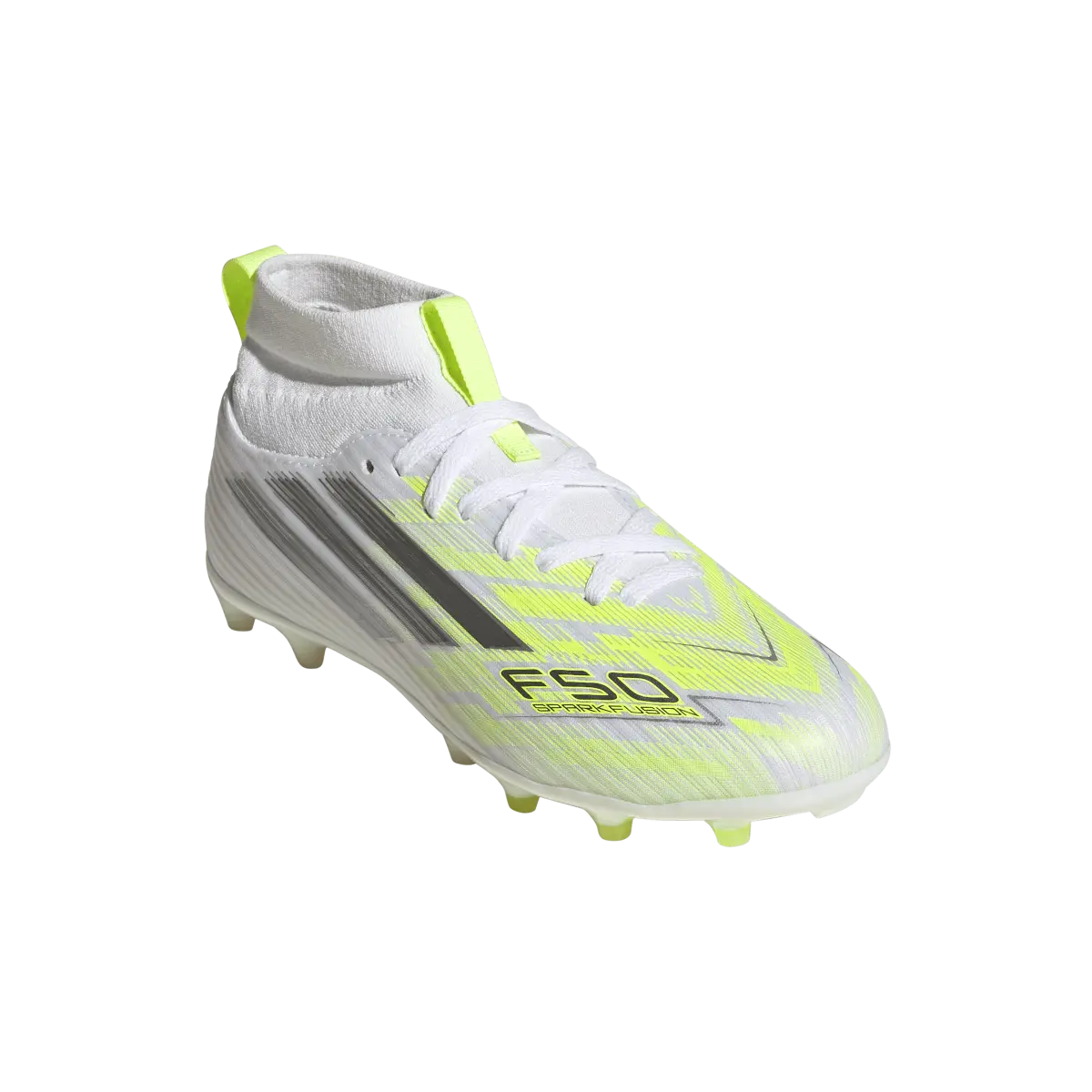 Adidas Kinderfußballschuhe F50 Sparkfusion League FG, halbhohe Fußballschuhe für feste Böden und Kunstrasen mit Sprintplate Fusion - machsport