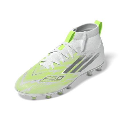 Adidas Kinderfußballschuhe F50 Sparkfusion League FG, halbhohe Fußballschuhe für feste Böden und Kunstrasen mit Sprintplate Fusion - machsport