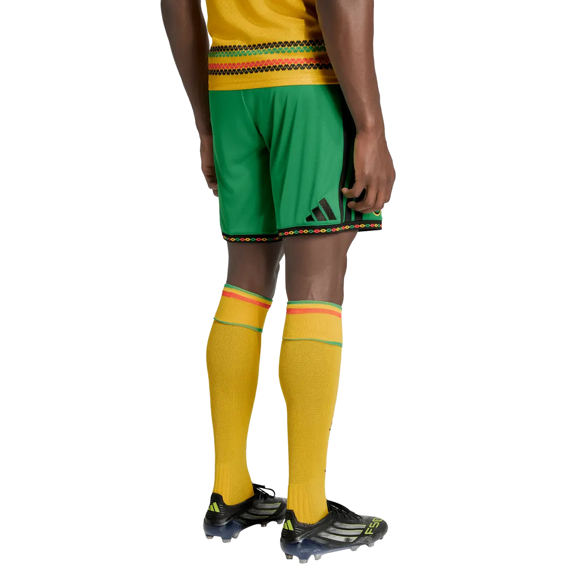Jamaika Herrenfußballhose Homeshort 2026, Bob Marley, Heimshorts mit Climacool für Spiel und Fanmomente - machsport
