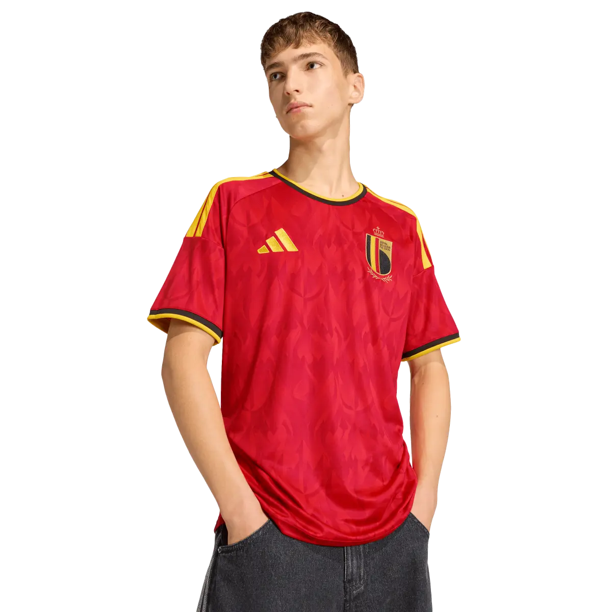 Belgien Herrenfußballshirt Home 2026, Heimtrikot mit Climacool für Spiel, Training und Fanmomente - machsport – Bild 
