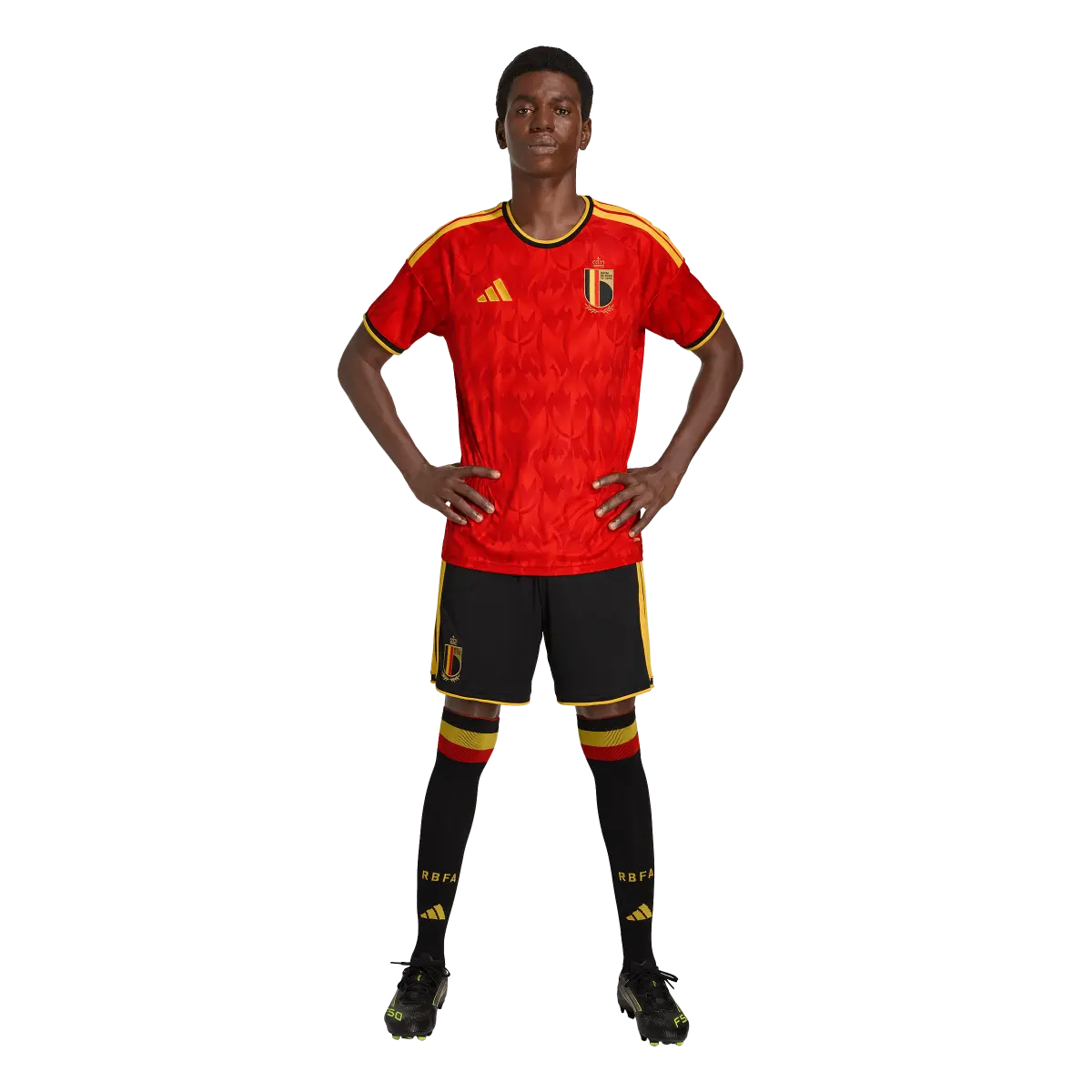 Belgien Herrenfußballshort Home 2026, Heimshorts mit Climacool für Spiel, Training und Fanmomente - machsport