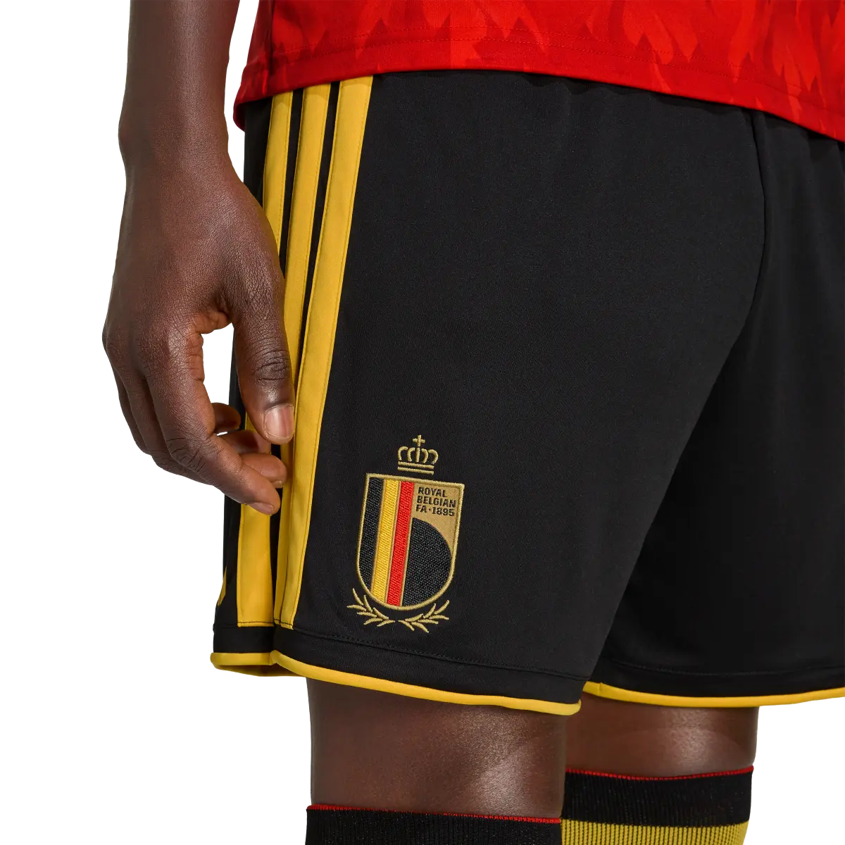 Belgien Herrenfußballshort Home 2026, Heimshorts mit Climacool für Spiel, Training und Fanmomente - machsport – Bild 